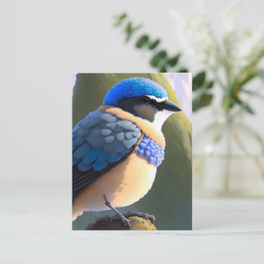 Baby bergen Bluebird, Postkruising Briefkaart (Staand voorkant)