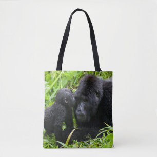 Baby berggorilla kust zilverruggorilla tote bag