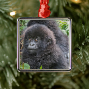 Baby berggorilla metalen ornament