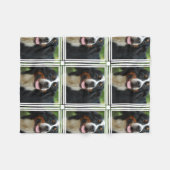 Baby Bernese Mountain Dog Fleece Deken (Voorkant (Horizontaal))