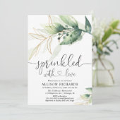 Baby besprenkelt seksneutraal groen goud groen kaart (Staand voorkant)