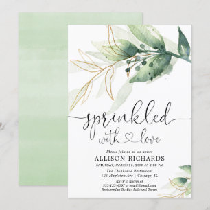 Baby besprenkelt seksneutraal groen goud groen kaart