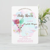 Baby Beste ballonnen, Watercol Splash Baby shower Kaart (Staand voorkant)