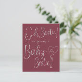 Baby Beste Vriendin Aankondiging (Staand voorkant)