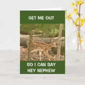 **BABY BESTE** ZEGT HAPPY BIRTHDAY NEEFJE KAART (Gele Bloem)