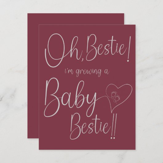Baby Bestie Aankondiging (Voorkant / Achterkant)
