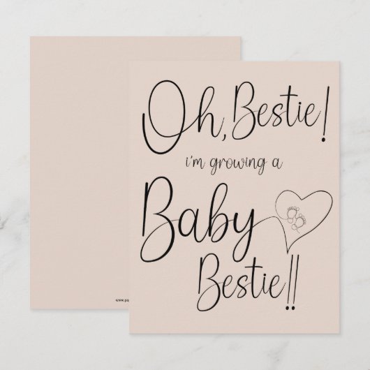 Baby Bestie Announcement Aankondiging (Voorkant / Achterkant)
