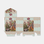 Baby beweegt zich in een mand bedankdoosjes (Uitgevouwen)