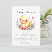Baby bewerkbaar eendenBaby shower Kaart (Staand voorkant)
