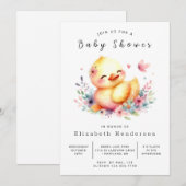 Baby bewerkbaar eendenBaby shower Kaart (Voorkant / Achterkant)