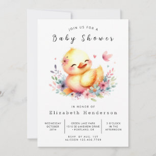 Baby bewerkbaar eendenBaby shower Kaart