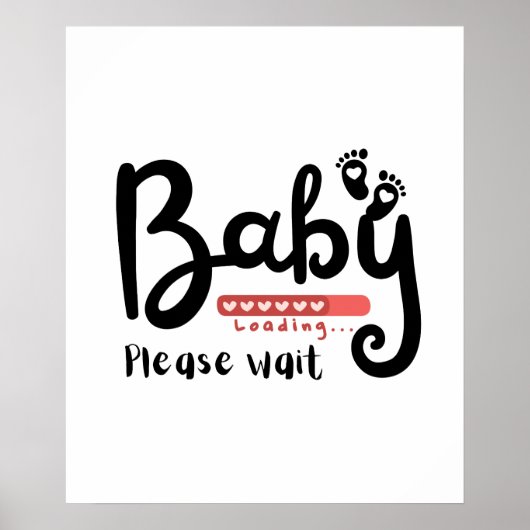 Baby Bezig met laden wacht op cadeau Poster (Voorkant)