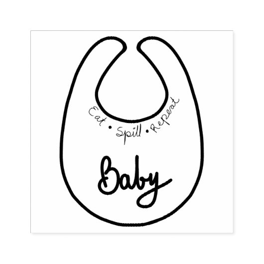 Baby Bib Rubberstempel (Afrduk)