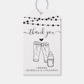 Baby Bierbrouwen Toast Dank u - Rustic Kraft Cadeaulabel (Voorkant)