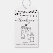 Baby Bierbrouwen Toast Dank u - Rustic Kraft Cadeaulabel (Achterkant)