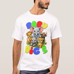 Baby Big 5 Schattige Safari-kinderkamerillustratie T-shirt