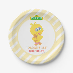 Baby Big Bird Birthday Papieren Bordje