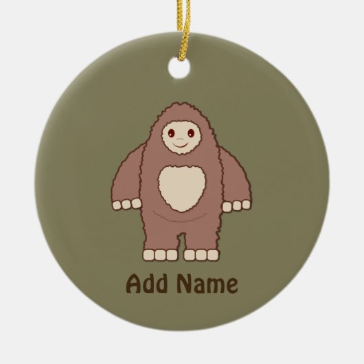 Baby Bigfoot Keramisch Ornament (Voorkant)