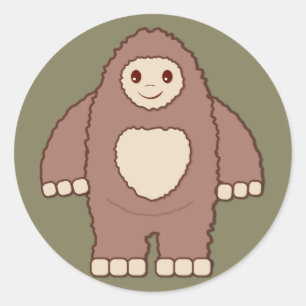 Baby Bigfoot Ronde Sticker