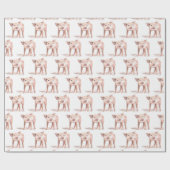 Baby biggen Varkens waterverf Dierlijk Boerderij Cadeaupapier (Vlak)