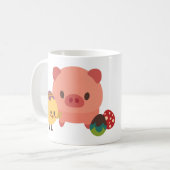 Baby Biggetje (Pig) en Chick (Chicken) Design Koffiemok (Voorkant links)