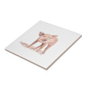 Baby biggetvarken Boerderij Dieren Boerderij water Tegeltje (Zijkant)