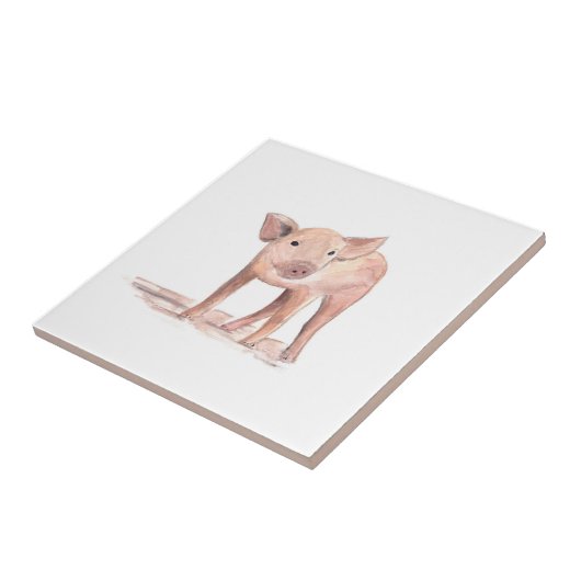 Baby biggetvarken Boerderij Dieren Boerderij water Tegeltje (Zijkant)