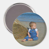 Baby bij de oceaan overdenken. magneet (Voorkant / Achterkant)