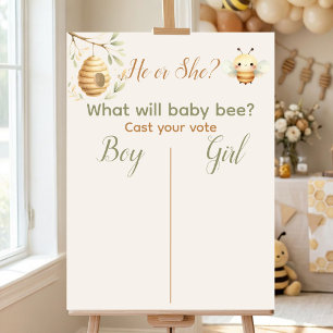 Baby Bij Heeft Hij of Zij Stem Nu Jongen of Meisje Poster