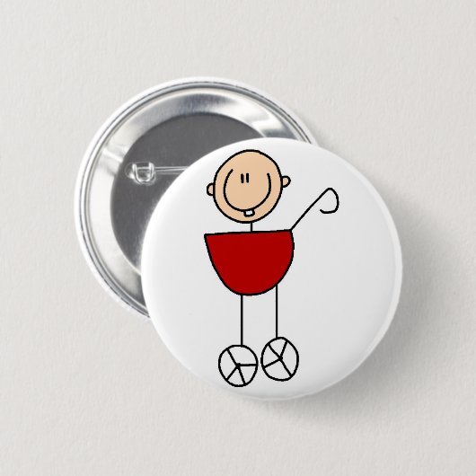 Baby bij het vervoerspatroon Figuur Button (Voorkant /achterkant)