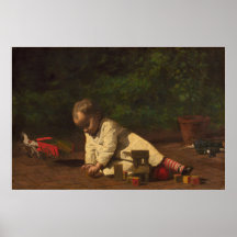 Baby bij Play - Thomas Eakins Fine Art Poster