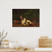 Baby bij Play - Thomas Eakins Fine Art Poster (Keuken)