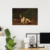 Baby bij Play - Thomas Eakins Fine Art Poster (Thuiskantoor)