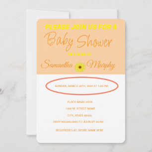 Baby bijen Uitnodiging tot Baby shower