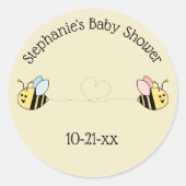 Baby Bijenjongen en meidenvader Ronde Sticker (Voorkant)