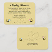 Baby bijentjes en meidentweelingkaart informatiekaartje (Voorkant / Achterkant)