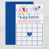 Baby Bingo 4th of Juli Patriotic Baby shower (Voorkant / Achterkant)