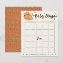 Baby Bingo Autumn Baby shower