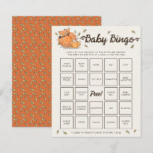 Baby Bingo Autumn Baby shower