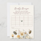 Baby Bingo Baby shower Game Bij Wildflower Bloemen Kaart (Voorkant)