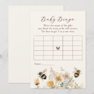 Baby Bingo Baby shower Game Bij Wildflower Bloemen Kaart