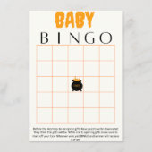 Baby bingo baby shower informatiekaartje (Voorkant)