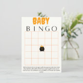 Baby bingo baby shower informatiekaartje (Staand voorkant)
