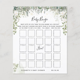 Baby Bingo | Baby Shower Spel met Bloemen