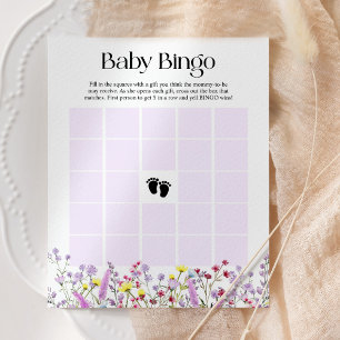 Baby Bingo Boho Wildflower Bloemen Baby shower Kaa