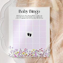 Baby Bingo Boho Wildflower Bloemen Baby shower Kaa