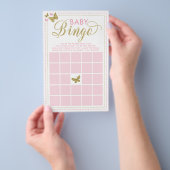 Baby Bingo, Butterfly Baby shower Game Flyer (Hand)