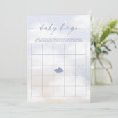 Baby Bingo Cloud 9 Baby shower spel Kaart (Staand voorkant)