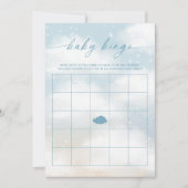 Baby Bingo Cloud 9 Blue Baby shower spel Kaart (Voorkant)