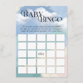 Baby Bingo Cloud Nine Pastel Baby shower Informatiekaartje (Voorkant)